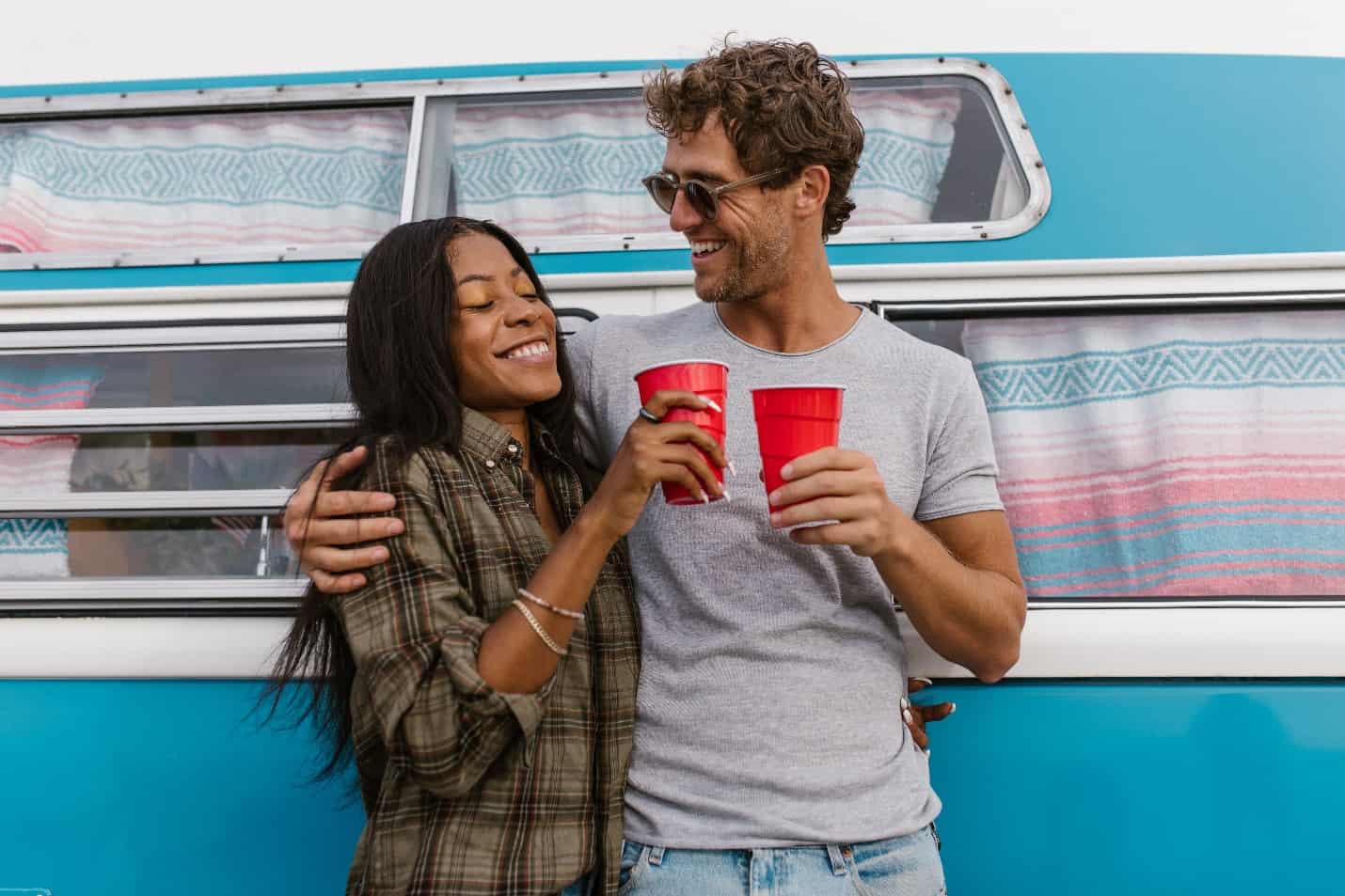 couple having a drink together
